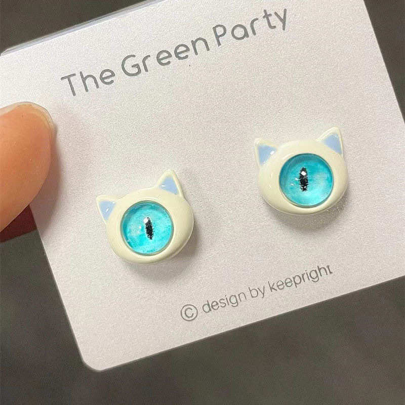 One-Eyed Monster Stud Earrings Women's Elegant High Sense Minority Design Earrings 2023 New Trendy Unique Earrings