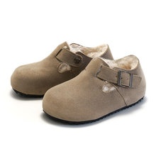 RUIZUSTOCK冬季新款儿童软木棉鞋中性男童皮鞋加棉女童宝宝休闲鞋
