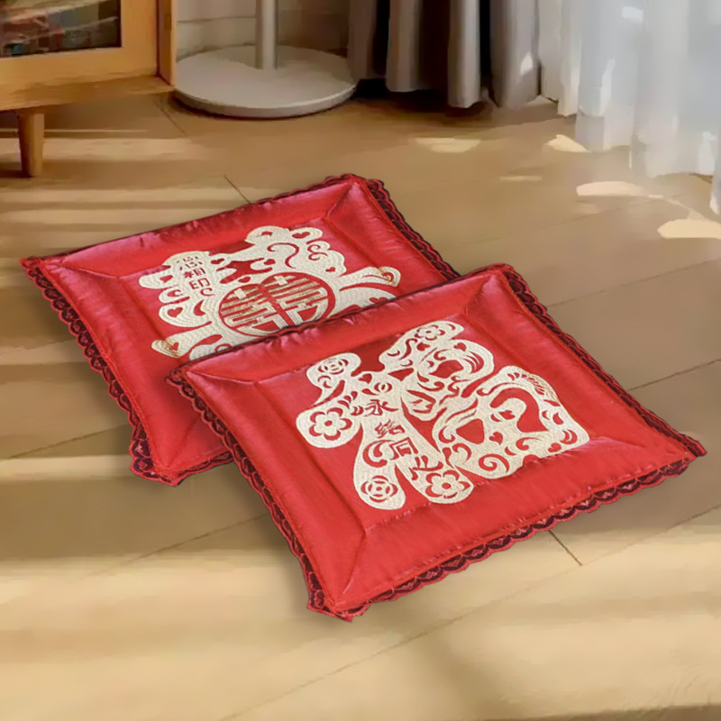 婚庆喜垫红色拜天地磕头垫子婚礼拜堂新娘结婚坐福垫敬茶改口跪垫