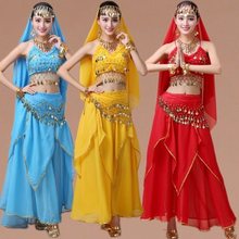 印度舞新疆舞民族舞肚皮舞肚兜金边裙套装成人印度舞蹈表演出服装