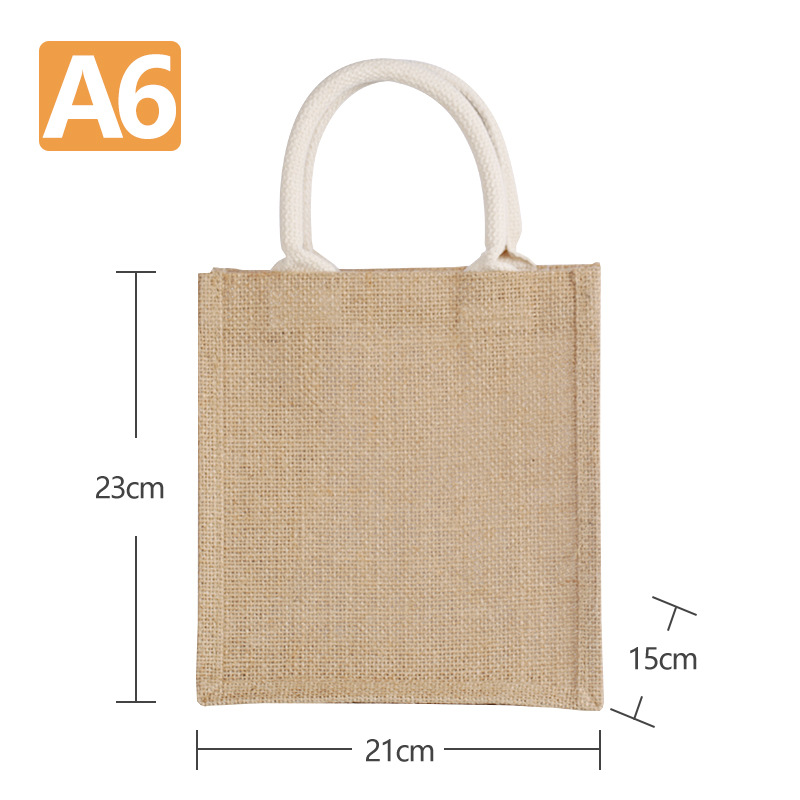 Sack Custom Logo Linen Handbag Shopping Bag Linen Bag MUJI Jute Bag Custom