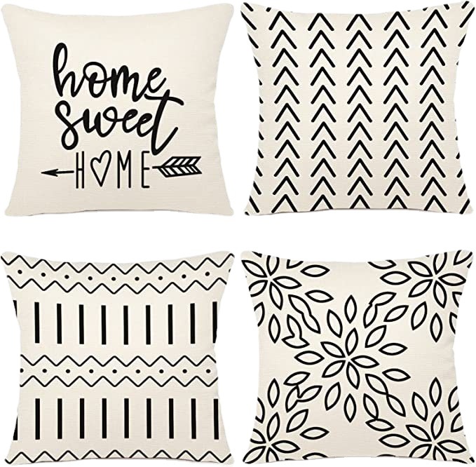 Simple Nordic Style Home Dress up Couch Pillow Digital Printing Bedside Cushion Color Linen Throw Pillowcase Wholesale