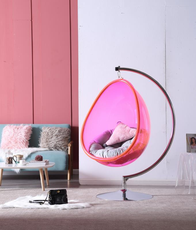 透明太空泡泡椅网红玻璃球吊椅半球亚克力吊篮秋千吊球椅摇椅北欧