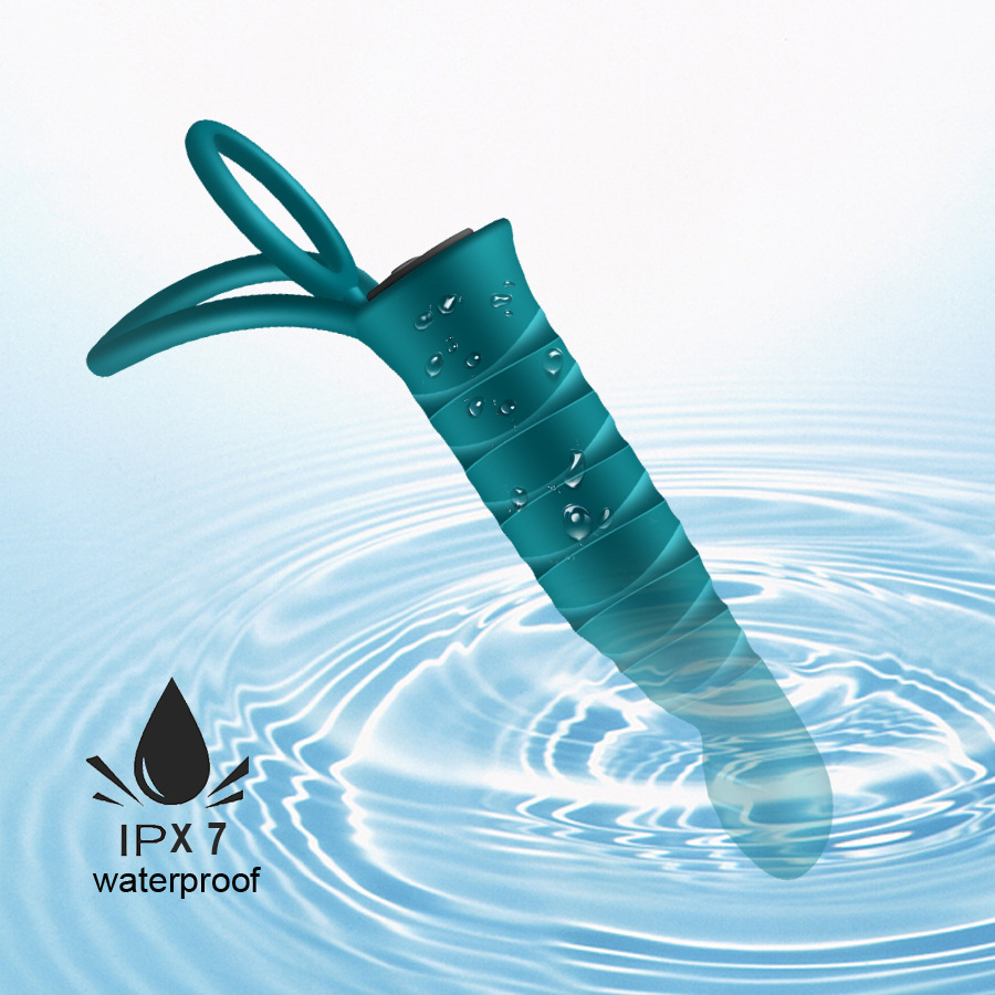 情趣用品男用硅胶震动环振动器训练阴茎锁精环男女共用震动棒批发