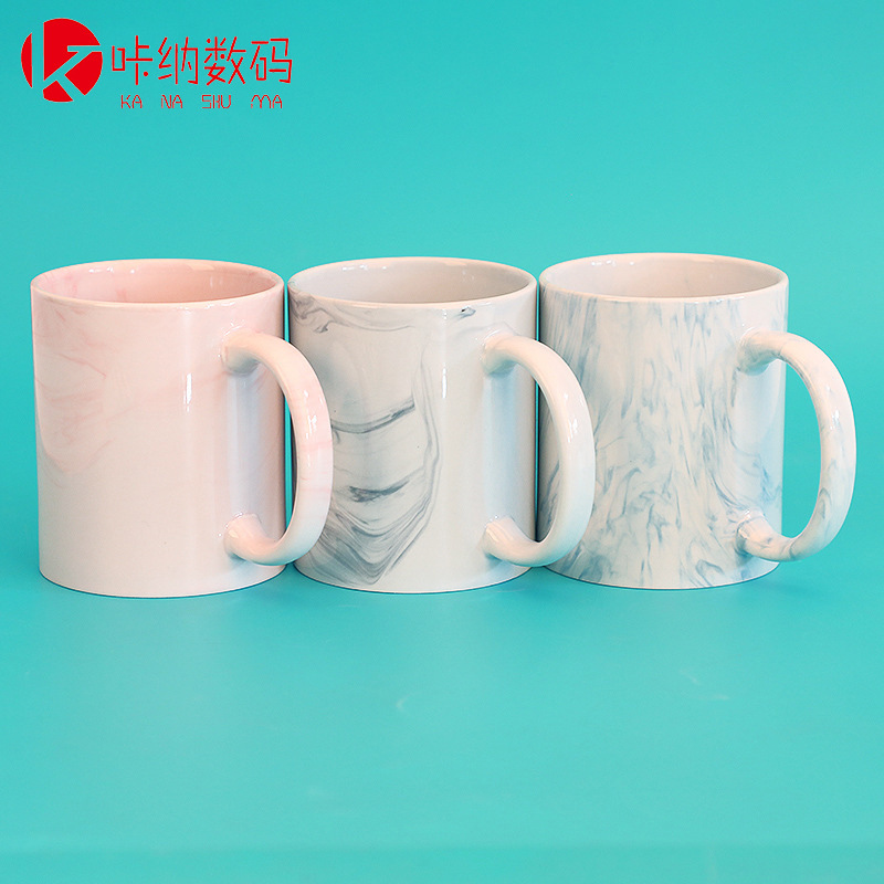 creative marble texture ceramic mug wedding gift printable logo nordic simple coffee cup in stock