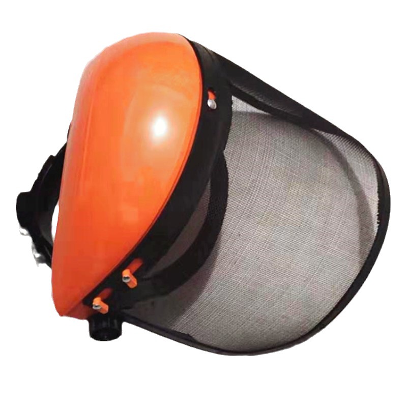 园林机械打草安全帽钢丝网防爆面屏割草帽防飞溅面罩面部防护面罩