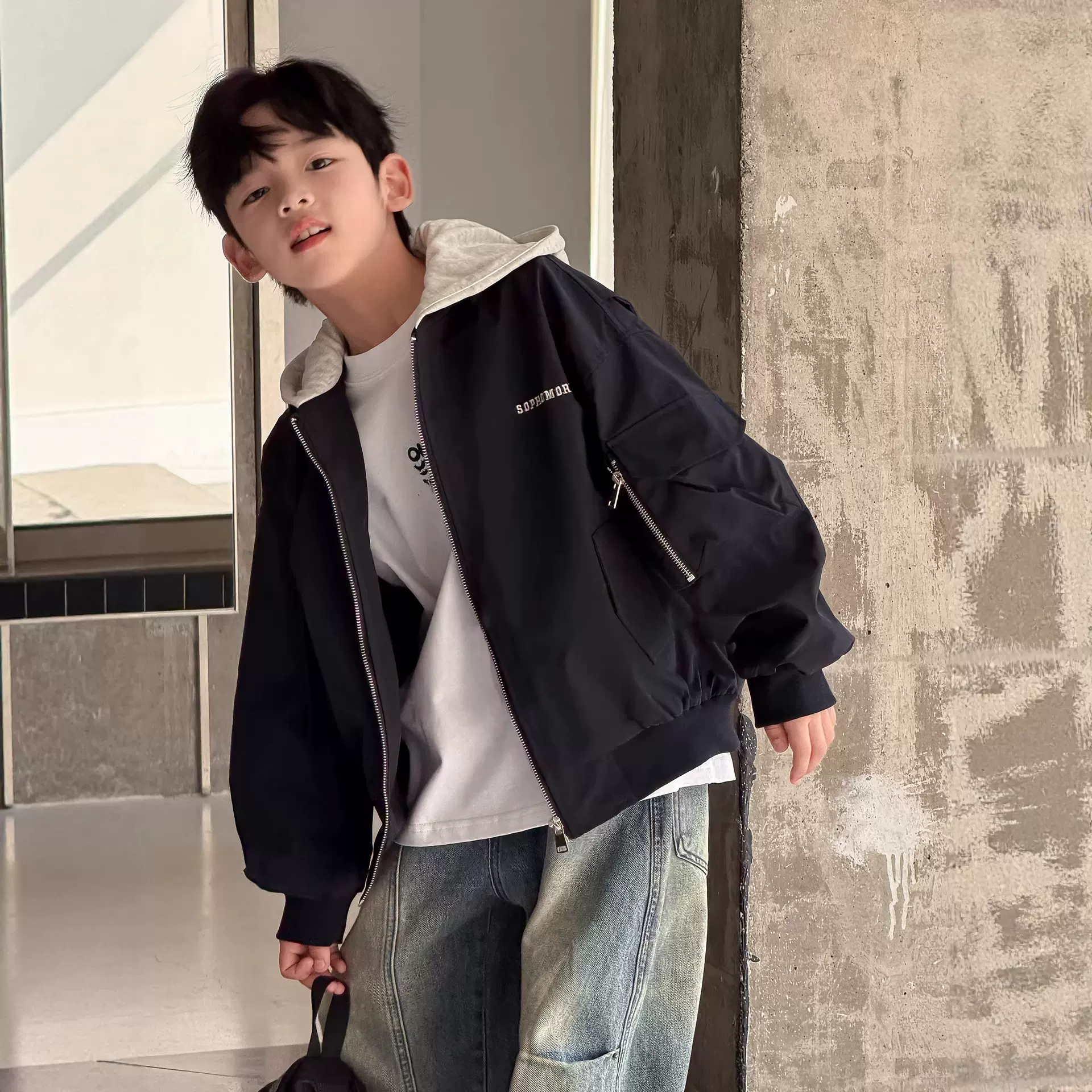 男童外套春秋款2026新款大儿童装痞帅炸街工装棒球服春装夹克上衣