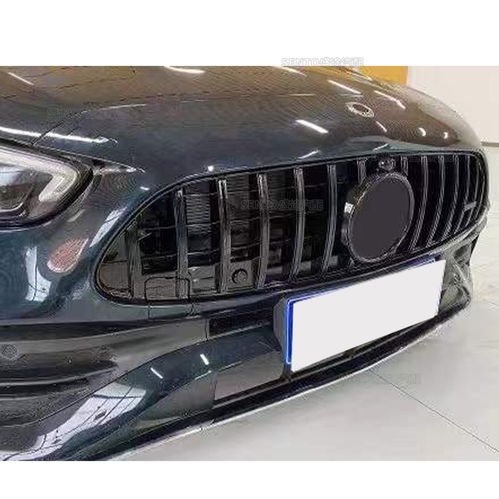 适用于2022 奔驰c级w206改装中网gt竖条前杠进气格栅c200 c260