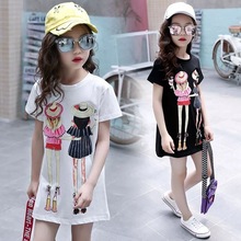 T-shirt dress kids for 4 5 6 7 yers clothes y girl girls跨境