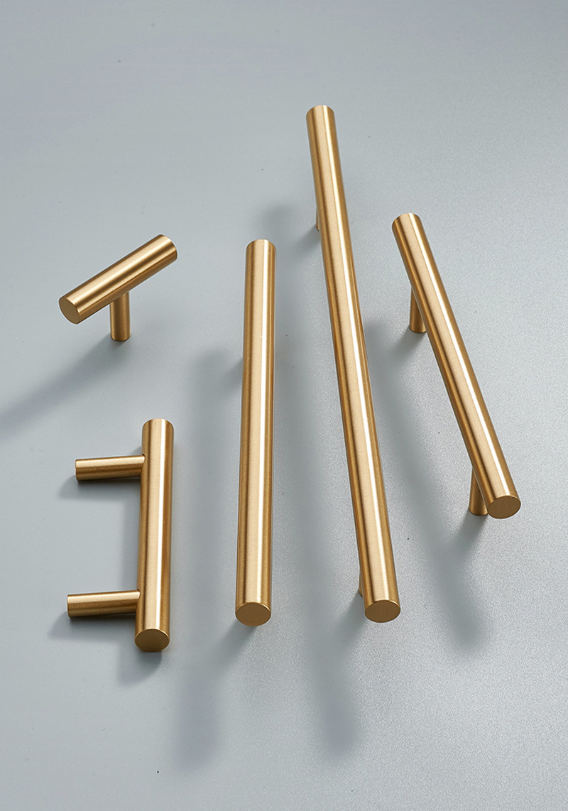 小红书同款黄铜实心现代简约金色拉手衣柜橱柜抽屉把手封釉多尺寸