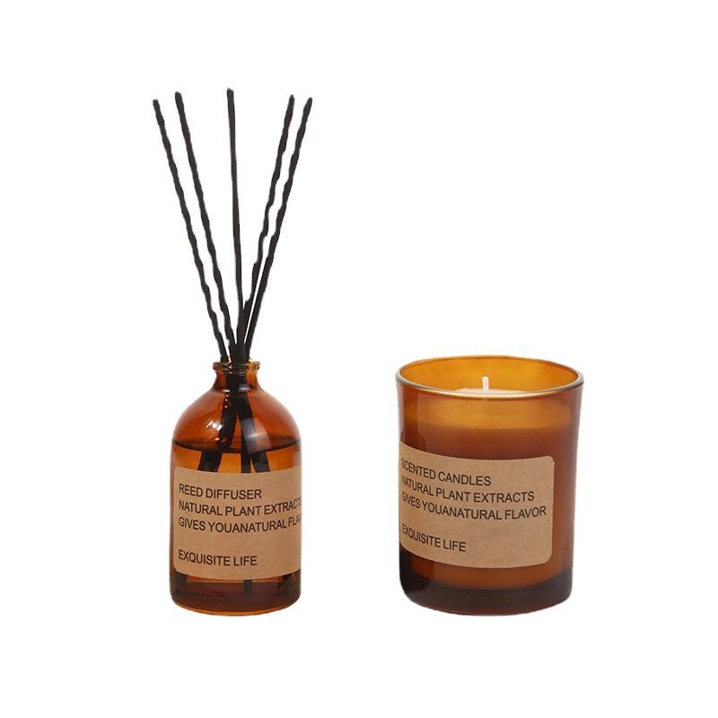 Factory Direct Sales Ins Style Fragrance Gift Set No Fire Aromatherapy Candle Suit Hand Gift Decoration Cross-Border Wholesale