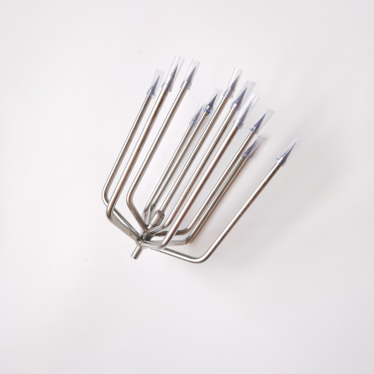 不锈钢鱼叉 渔具 垂钓用品灯笼叉 11齿鱼叉圆形鱼叉带倒刺鱼叉