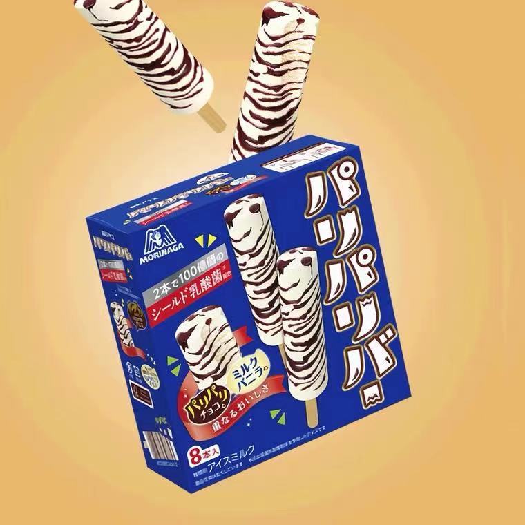 【8支】日本进口冰淇淋森永盒装脆脆棒冰激凌雪糕283g/盒冷饮