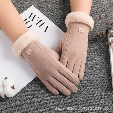 保暖手套女士冬季加绒触屏户外骑车防寒电动车时尚骑行手套批发