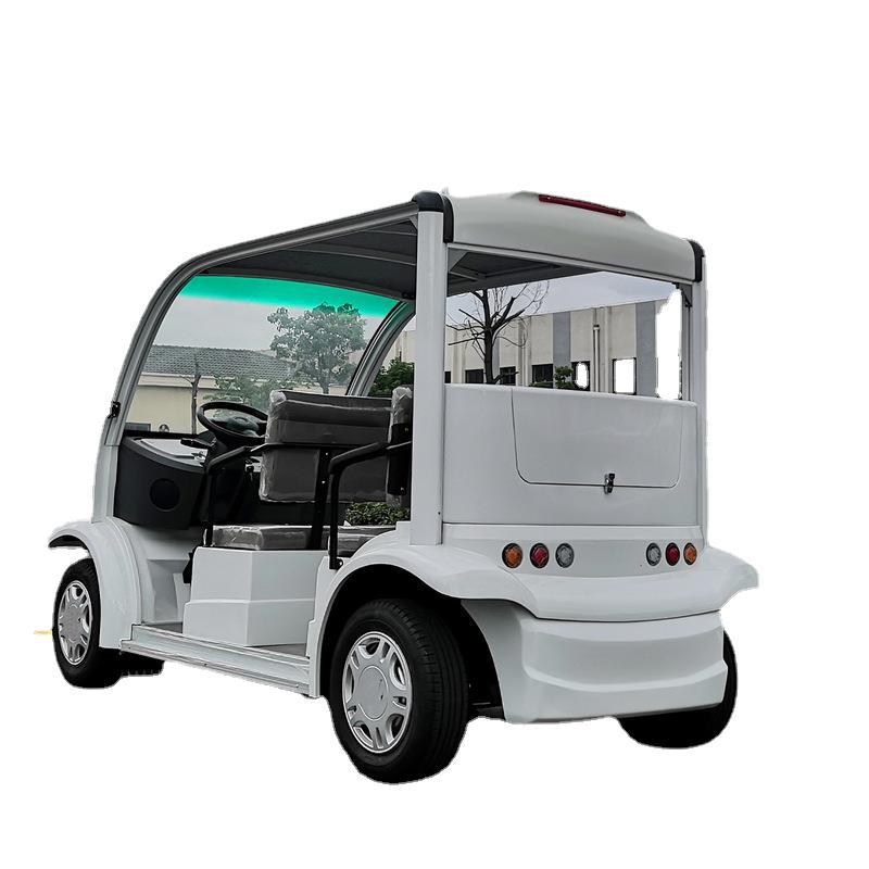 顺睿牌四座皮卡观光车半封闭双排座景区游览电瓶车售楼处看房车