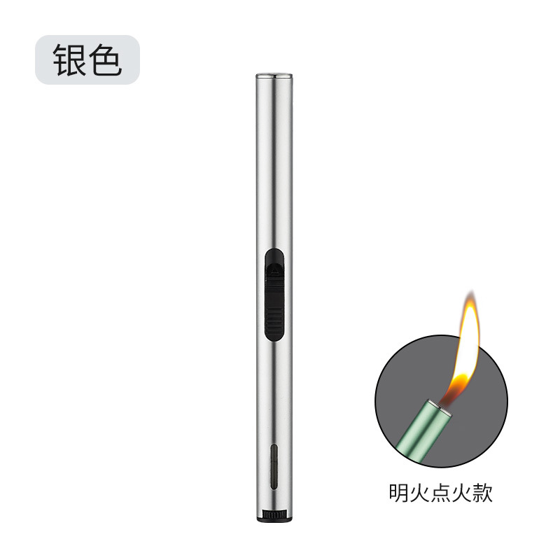 Customized Open Flame Transparent Burning Torch Kitchen Gas Stove Pulse Igniter Aromatherapy Candle Gun Lighter Customized Wholesale