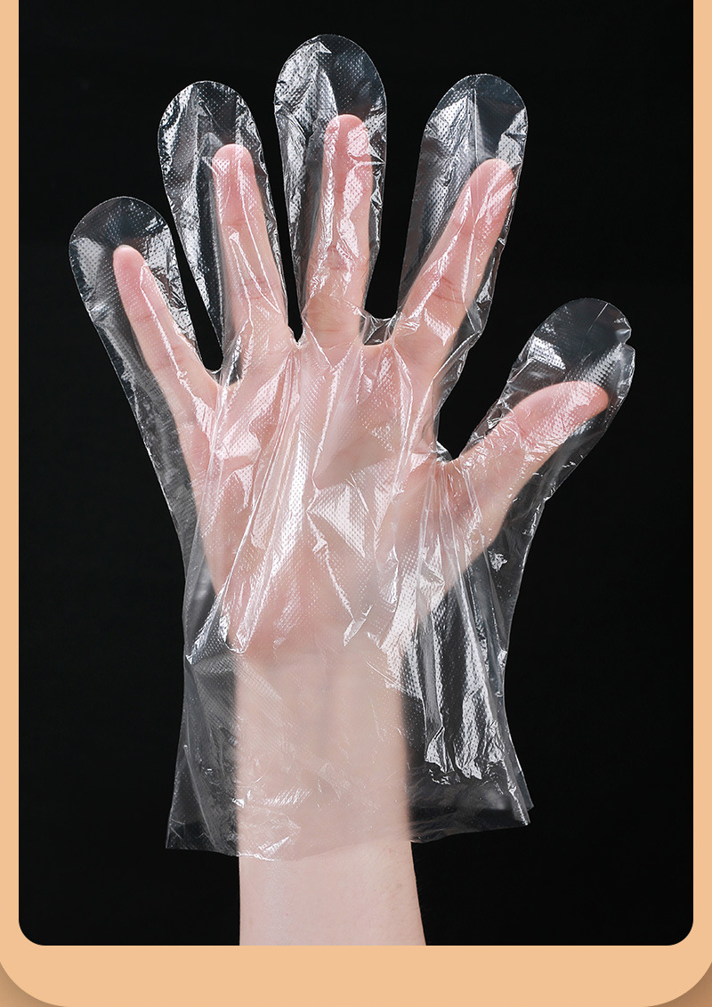 一次性手套批发加厚透明pe手套独立包装理发店厨房外卖食用手套