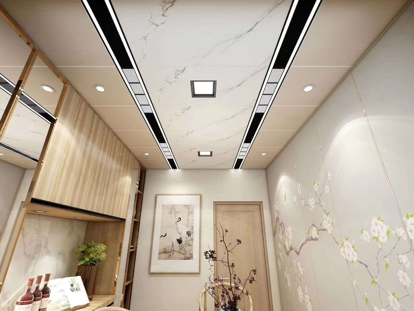 集成吊顶蜂窝铝扣板配件 150/75黑色格栅 灯扣条透光装饰条