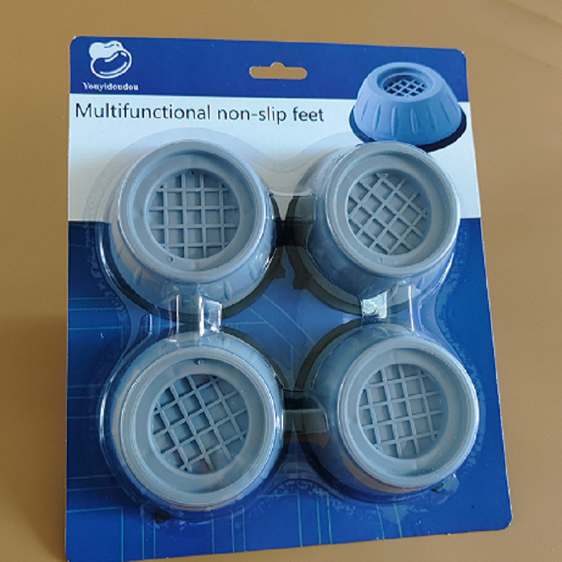 Washing Machine and Refrigerator Universal Plastic Non-Slip Moisture-Proof Base Shockproof Foot Pad for Foreign Trade Exclusive Hanging Packaging