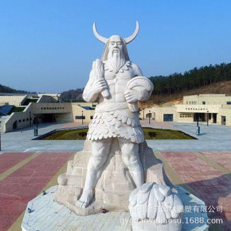 定制玻璃钢神农氏伏羲炎帝大禹历史古代人物雕像铸铜大型园林景观