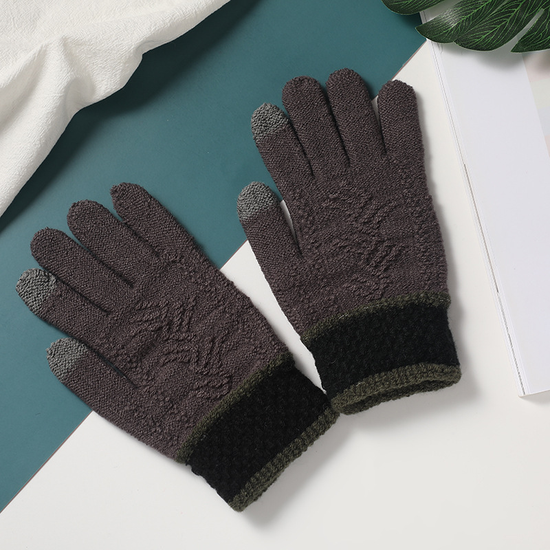  Winter New Touch Screen Gloves Knited Gloves Korean Wool Cycling Gloves Cute Warm Gloves