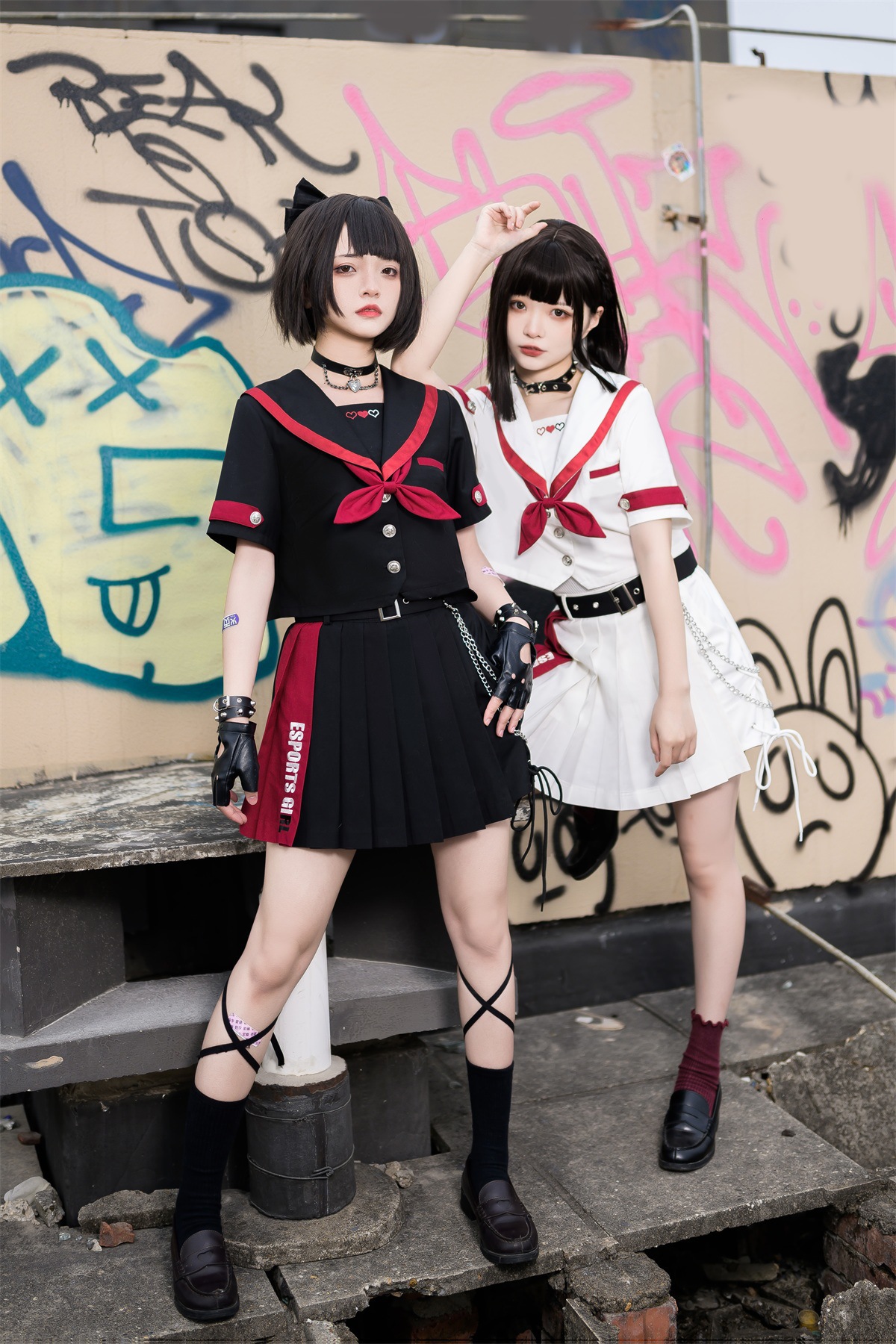 原创电竞少女学院风原创jk制服水手服百褶短裙半身裙套装6350