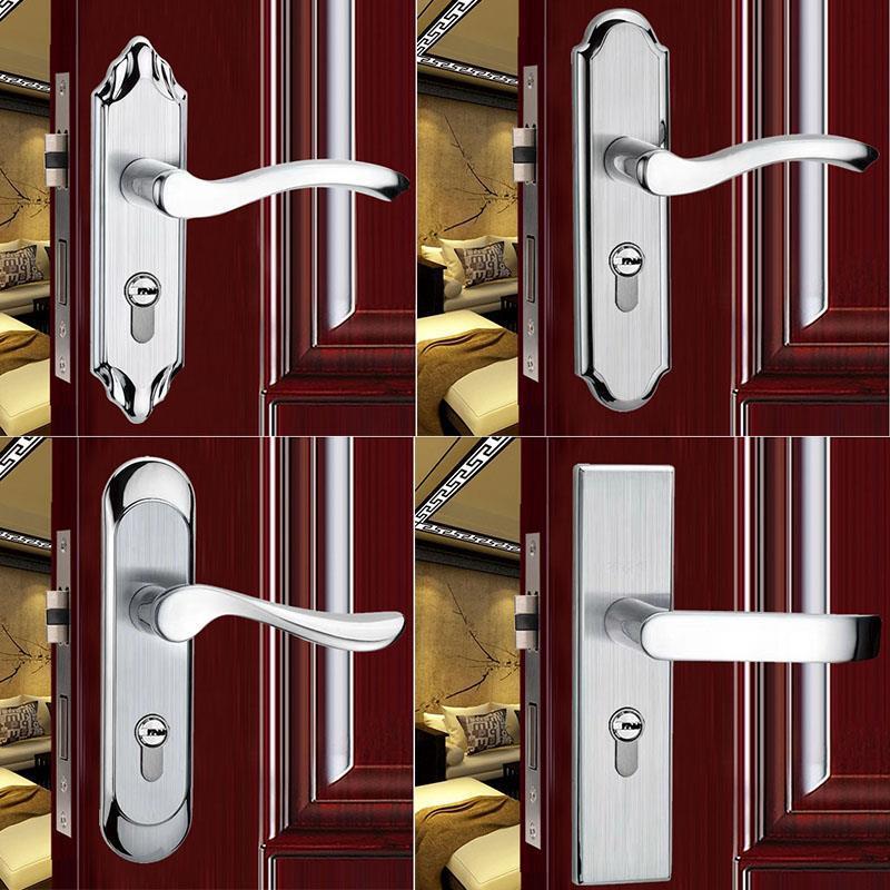 不锈钢双舌锁木门锁房间锁室内卧室门锁简约执手锁方向家用通用型