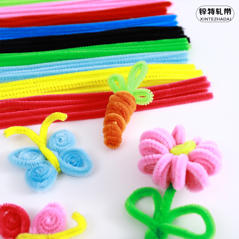 [Factory Brand Direct Sales] [Three Bundled] Zinc Special Twist Stick Wholesale Plush Strip DIY Children's Handmade