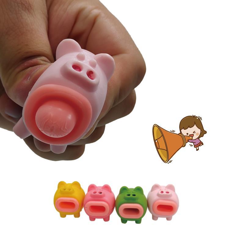 解压神器发泄挤压可爱吐舌头小猪亲吻猪吐泡泡猪公仔玩具抖音款