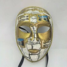 跨境欧美威尼斯全脸面具复古假面化妆舞会派对酒吧彩绘面罩狂欢节