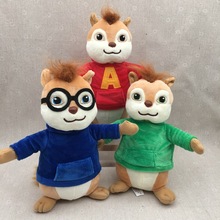 花栗鼠毛绒公仔鼠来宝毛绒玩具Alvin and the Chipmunks跨境玩偶