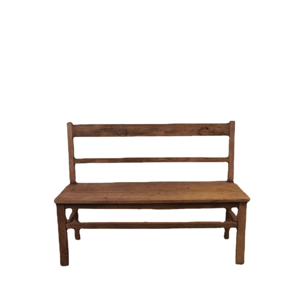 实木双人排椅可用于换鞋椅古典民俗70年代风