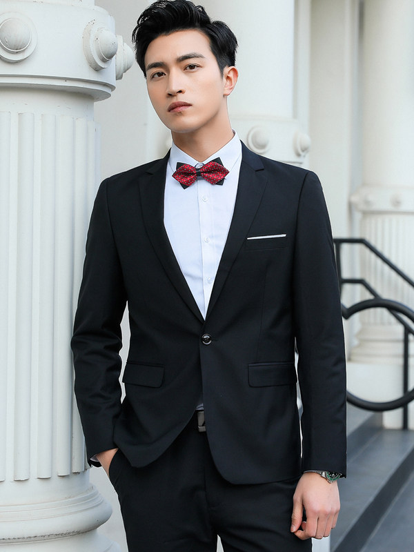 伴郎服兄弟装团男西装结婚西服马甲套装礼服大码西式冬季西服外套