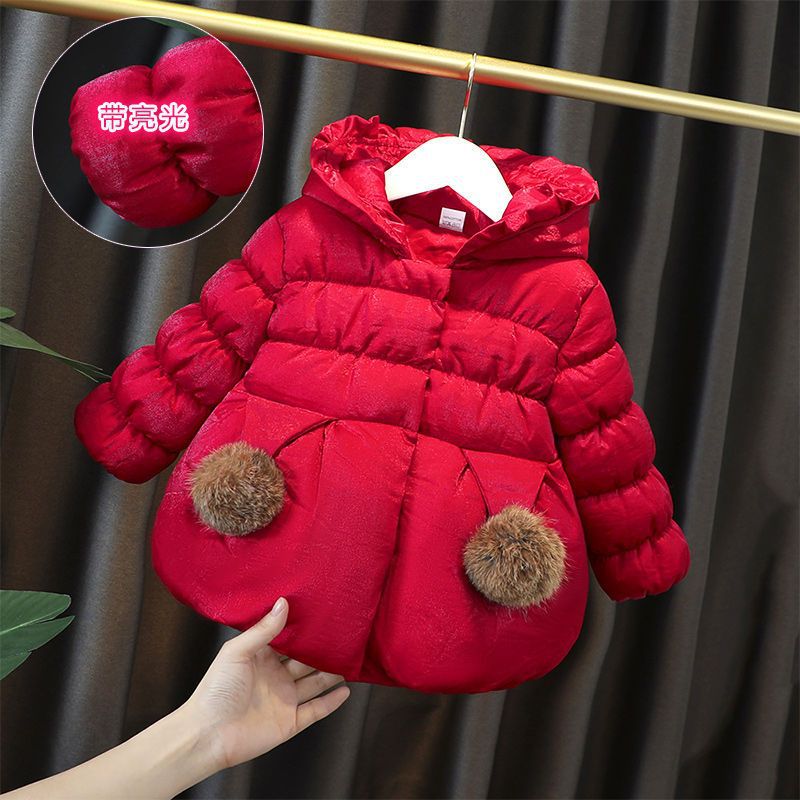 童装冬装女童加厚棉衣外套1-2-3岁0女宝宝棉袄婴儿童