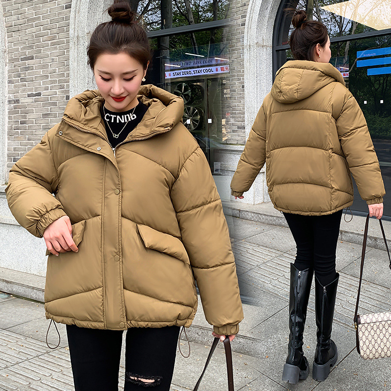 2023 Amazon Export Winter European and American Ladies Cotton Coat Cotton Jacket Short down Coat plus Size Cotton Clothes Women's Coat Fashion