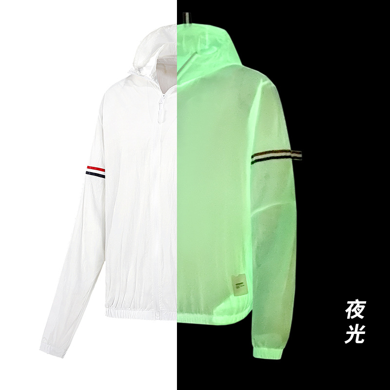 新款夜光防晒衣男女全身反光高品质爆款主推连帽男女同款皮肤衣可