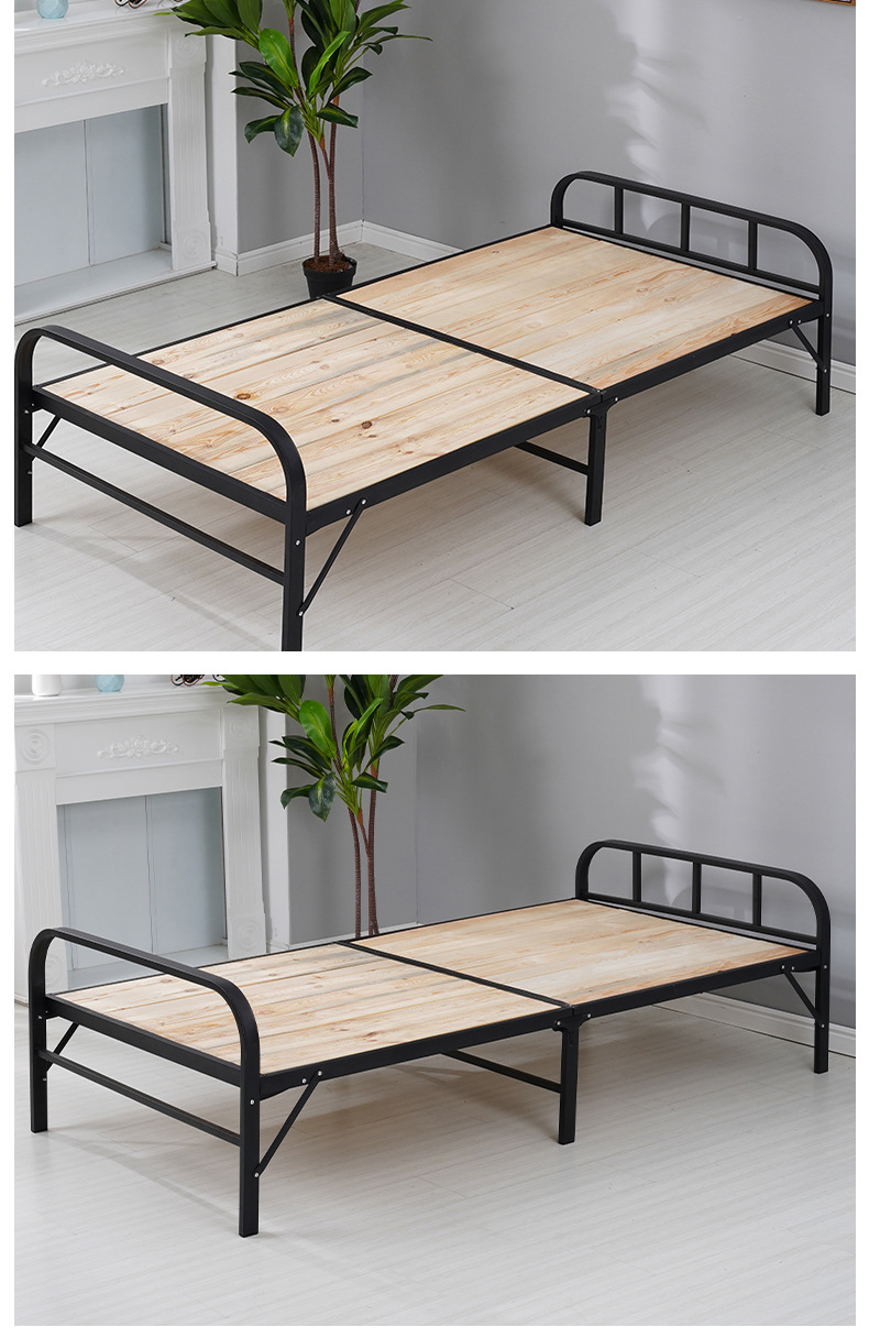 折叠床家用出租屋铁架单人木板行军床简易办公室午休陪护床