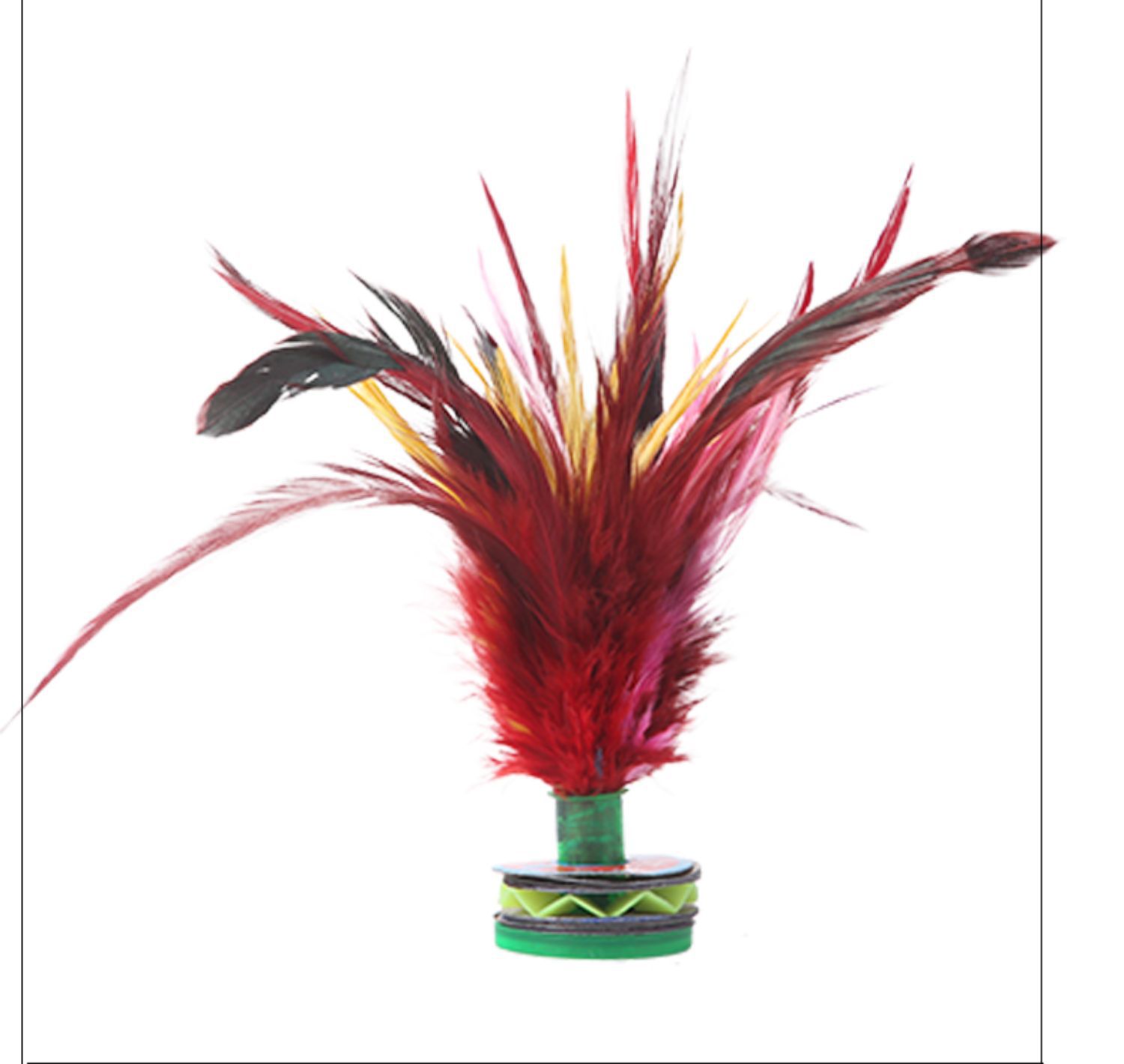 厂家批发毽子鸡毛毽学生比赛键球成人健身体育用品踢毽子大花毽子