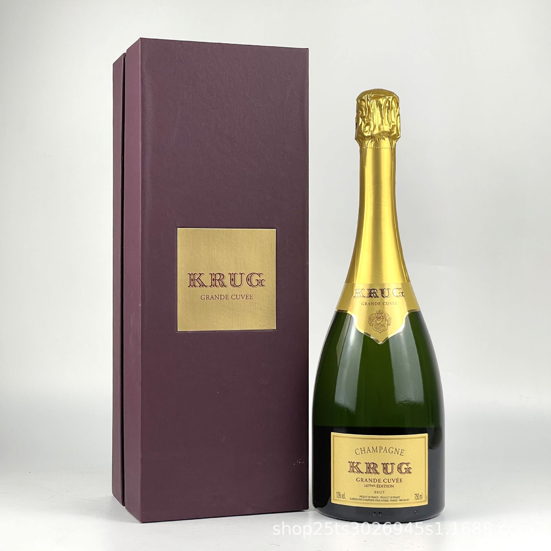 法国进口库克香槟champagne krug 169版本年份女士聚会起泡酒