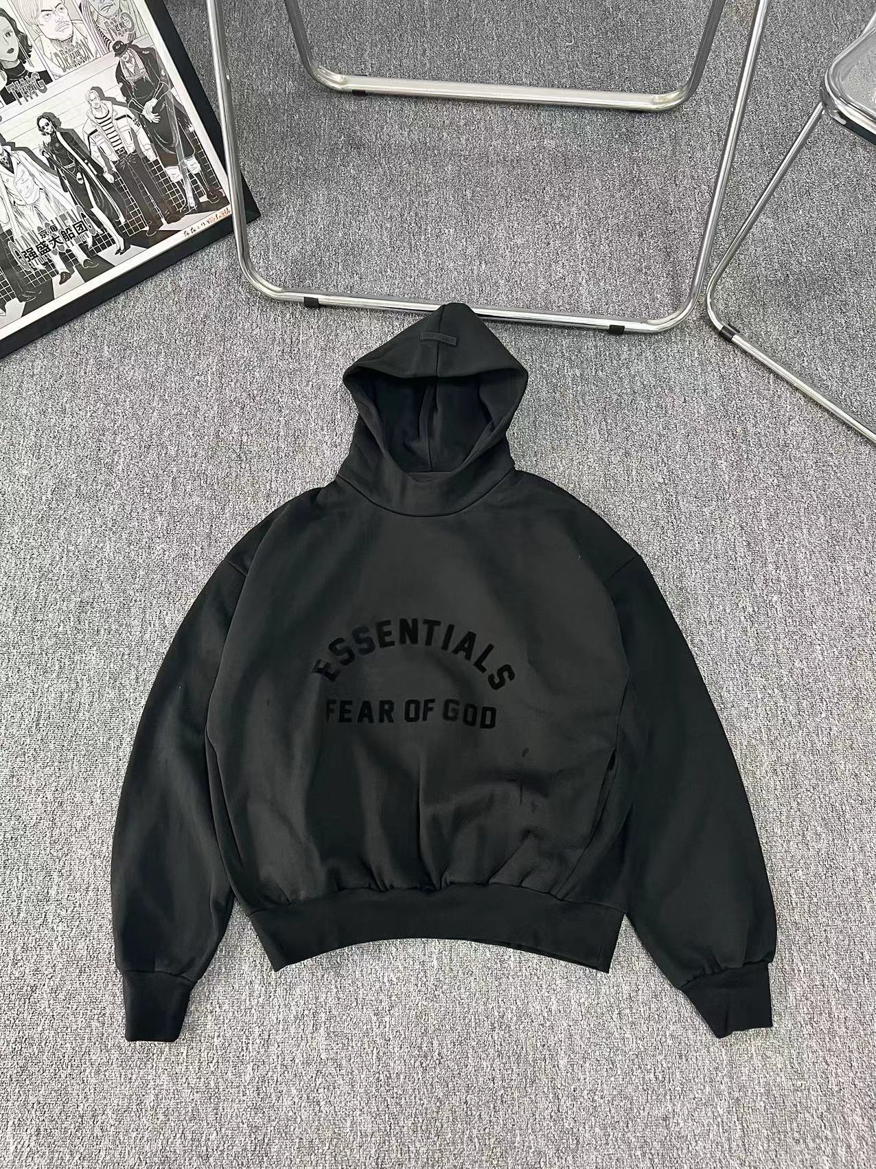 天花板 fog植绒硅胶加绒连帽卫衣复线essentials高街男女情侣长袖