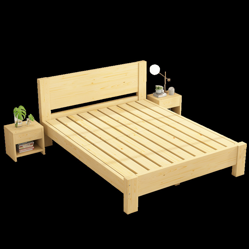 松木床实木床现代