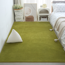 V5HAins地毯卧室短毛床边毯纯色整铺房间加厚毛绒主卧床前地垫可