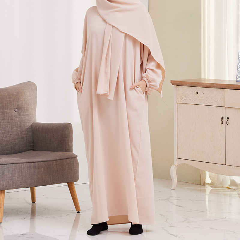Cross-Border Ethnic Style Women's Clothes Hot-Selling Dress with Headscarf Robe Dress Xg2057