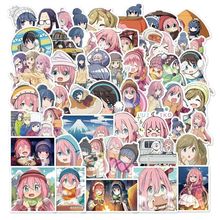 50张摇曳露营Yuru Camp贴纸动漫行李箱电脑手机壳头盔贴画 anime