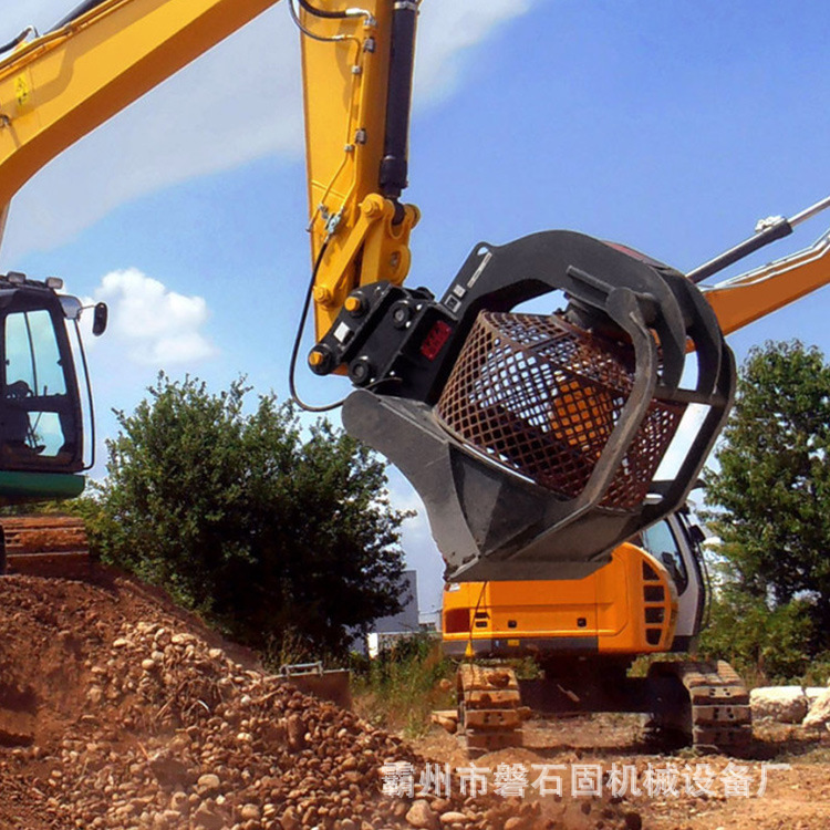 水陆两用工地滚筒筛 多功能挖掘机筛分斗 河床泥沙筛沙斗
