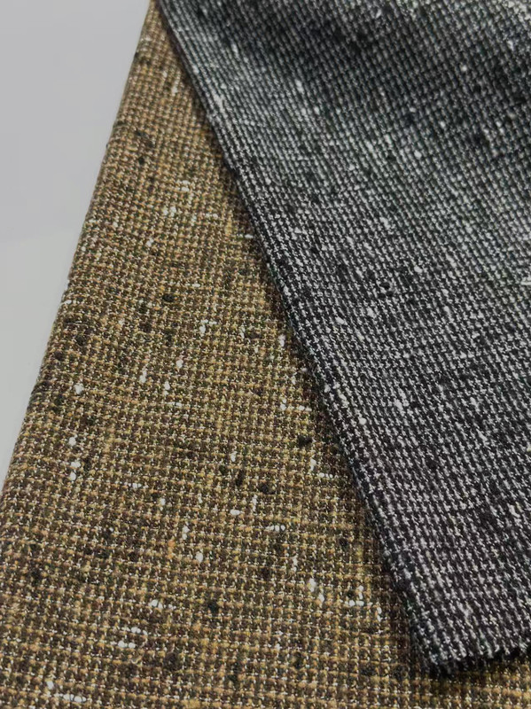 粗纺呢绒 现货点子小格子大衣服装/鞋帽/箱包面料布料 绍兴货源