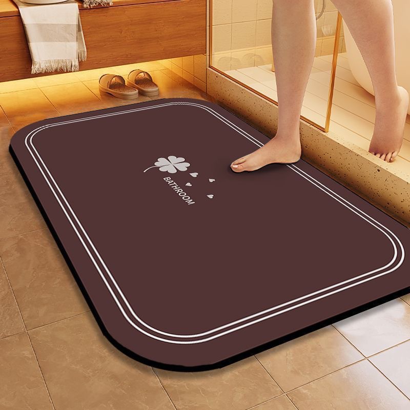 Diatom Ooze Soft Floor Mat Bathroom Toilet Doorway Absorbent Foot Mat Home Non-Slip Quick-Drying Mat Toilet Entrance Mats