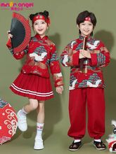 儿童啦啦队演出服运动会风古装唐装小学生合唱元旦表演服装