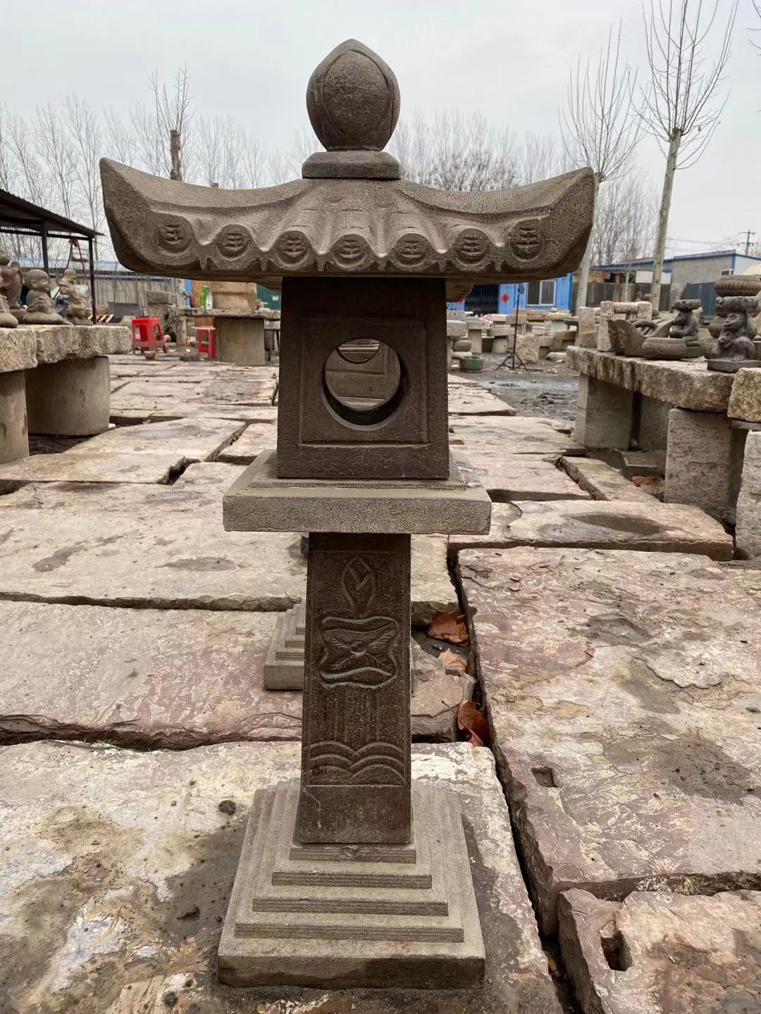 园林景区仿古石灯 别墅庭院太阳能石灯摆件 民宿酒店石灯批发