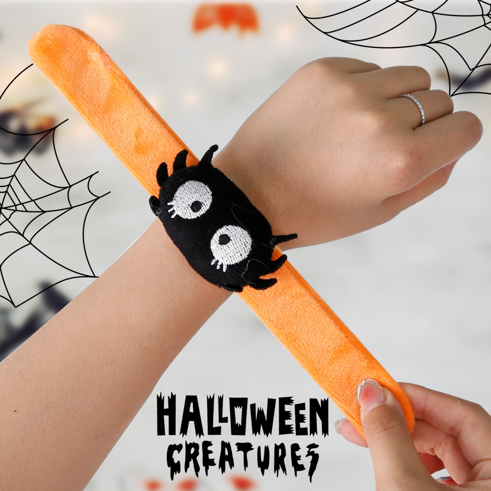 Amazon New Halloween Decoration Ring Pop Ghost Festival Party Gathering Dress up Props Pumpkin Spider Bracelet